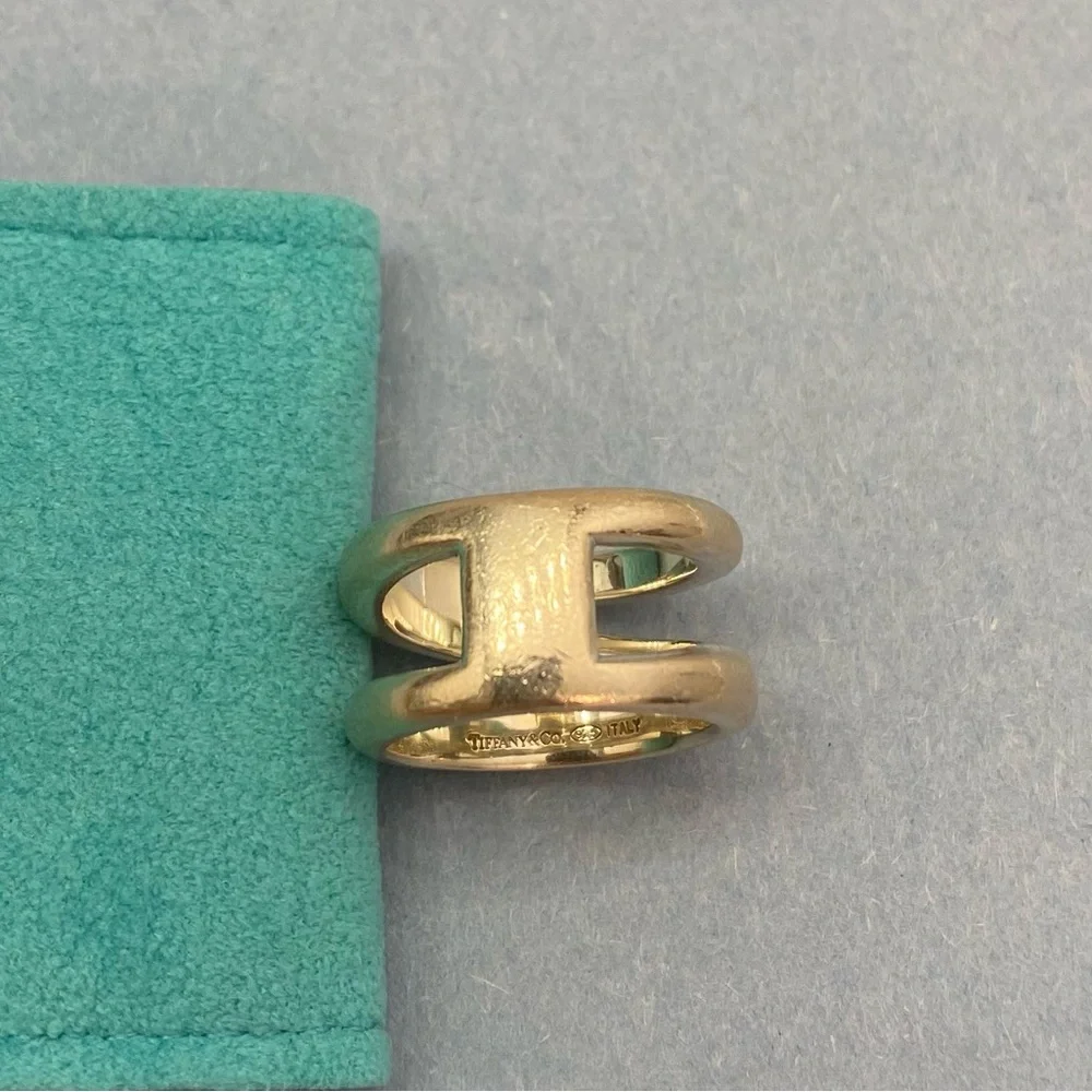 Tiffany & Co 925 Silver Zig Zag Ring - Size 6 - Picture 5 of 5